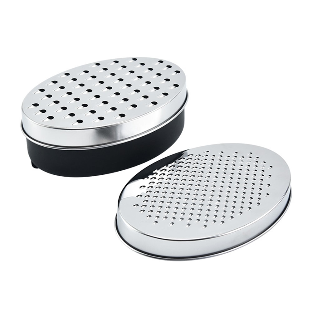 FreshPrep Cheese Grater with Container Lid Stainless Steel Kitchen Grater for Cheese Garlic & Ginger