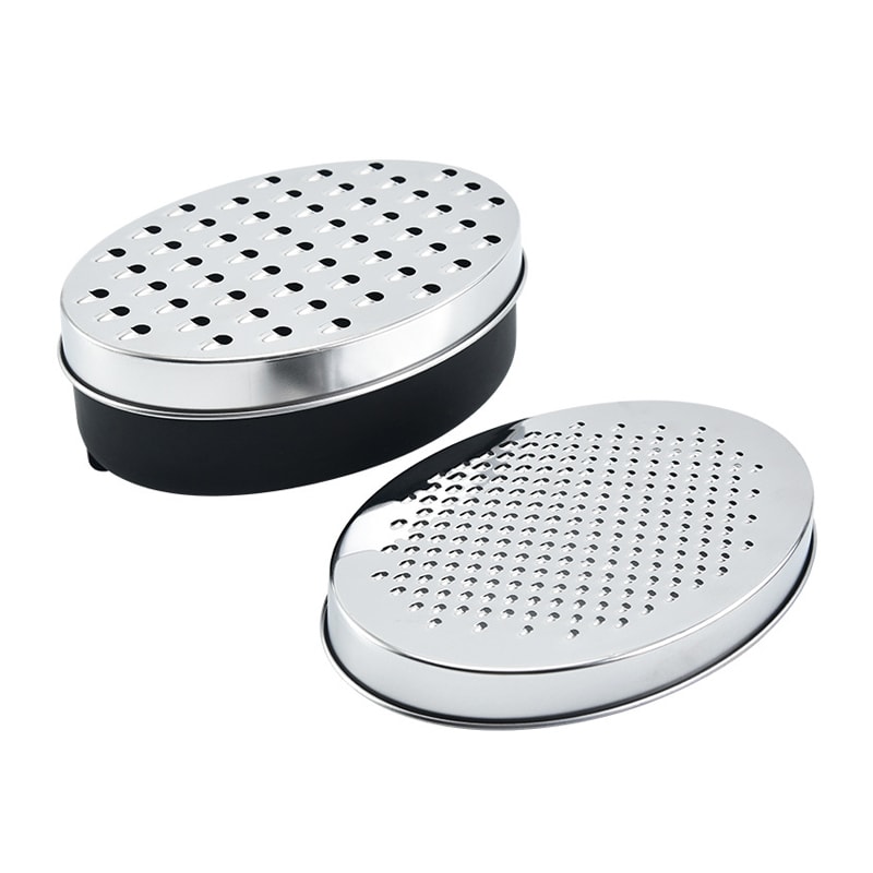 FreshPrep Cheese Grater with Container Lid Stainless Steel Kitchen Grater for Cheese Garlic & Ginger