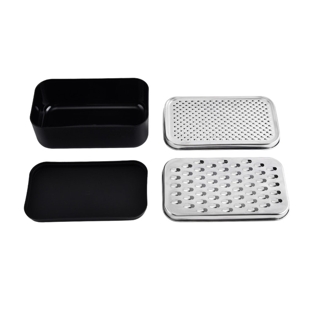 FreshPrep Cheese Grater with Container Lid Stainless Steel Kitchen Grater for Cheese Garlic & Ginger