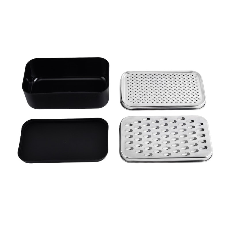 FreshPrep Cheese Grater with Container Lid Stainless Steel Kitchen Grater for Cheese Garlic & Ginger