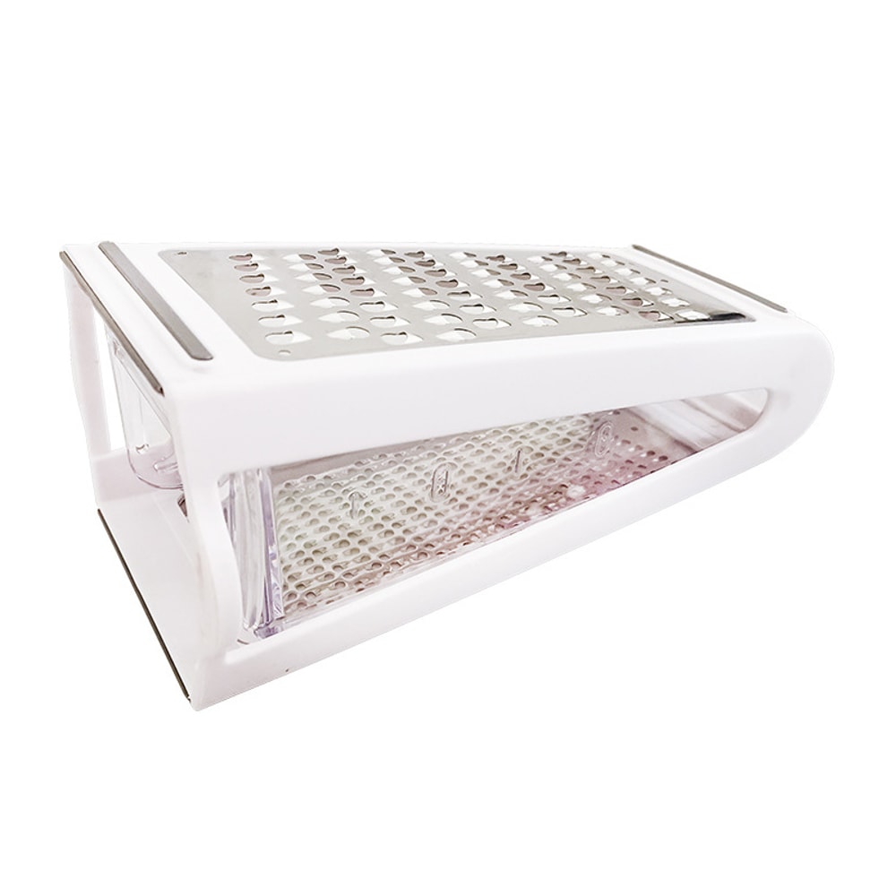 Stainless Steel Cheese Grater Vegetable Slicer With DoubleSided Blades And Storage Box 4
