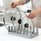SpaceSaver Hanging Pot Lid Organizer Rack with Shelf for Cabinets and Kitchen Storage