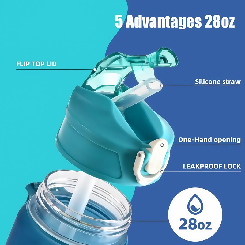 HydraGo Large Capacity Sports Water Bottle For Gym Travel Outdoor Hydration 2