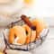 Farmhouse Egg Storage Basket with Wooden Handle for Kitchen Counter Fruit and Bread Organizer