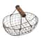 Farmhouse Egg Storage Basket with Wooden Handle for Kitchen Counter Fruit and Bread Organizer