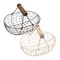 Farmhouse Egg Storage Basket with Wooden Handle for Kitchen Counter Fruit and Bread Organizer