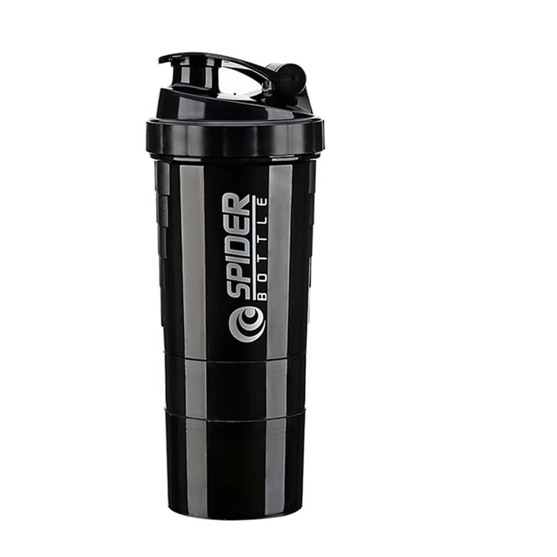 Triple Layer Protein Shaker Bottle With Storage Compartments For Gym Fitness Meal Prep 7