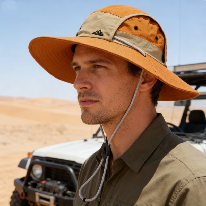 TrailShade Foldable Sun Hat – Quick-Dry Wide Brim UV Protection Hat for Hiking & Fishing