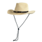 Vintage Western Straw Cowboy Hat with Wide Brim UV Protection for Beach & Outdoor Style