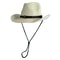 Vintage Western Straw Cowboy Hat with Wide Brim UV Protection for Beach & Outdoor Style