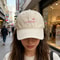 Macaron Floral Embroidered Baseball Cap For Women Soft Top Casual Adjustable Hat 1