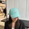 Macaron Floral Embroidered Baseball Cap For Women Soft Top Casual Adjustable Hat 2