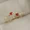 Ruby Heart CZ Engagement Ring for Women Thin Band Romantic Promise Jewelry
