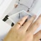 Ruby Heart CZ Engagement Ring for Women Thin Band Romantic Promise Jewelry