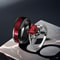 Dragon Heart Gothic Couple Ring with Red Crystal Zircon