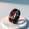 Dragon Heart Gothic Couple Ring with Red Crystal Zircon