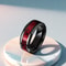 Dragon Heart Gothic Couple Ring with Red Crystal Zircon