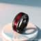 Dragon Heart Gothic Couple Ring with Red Crystal Zircon
