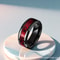 Dragon Heart Gothic Couple Ring with Red Crystal Zircon