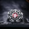 Crimson Heart Gothic Vine Ring Vintage Open Punk Jewelry