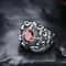 Crimson Heart Gothic Vine Ring Vintage Open Punk Jewelry