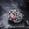 Crimson Heart Gothic Vine Ring Vintage Open Punk Jewelry