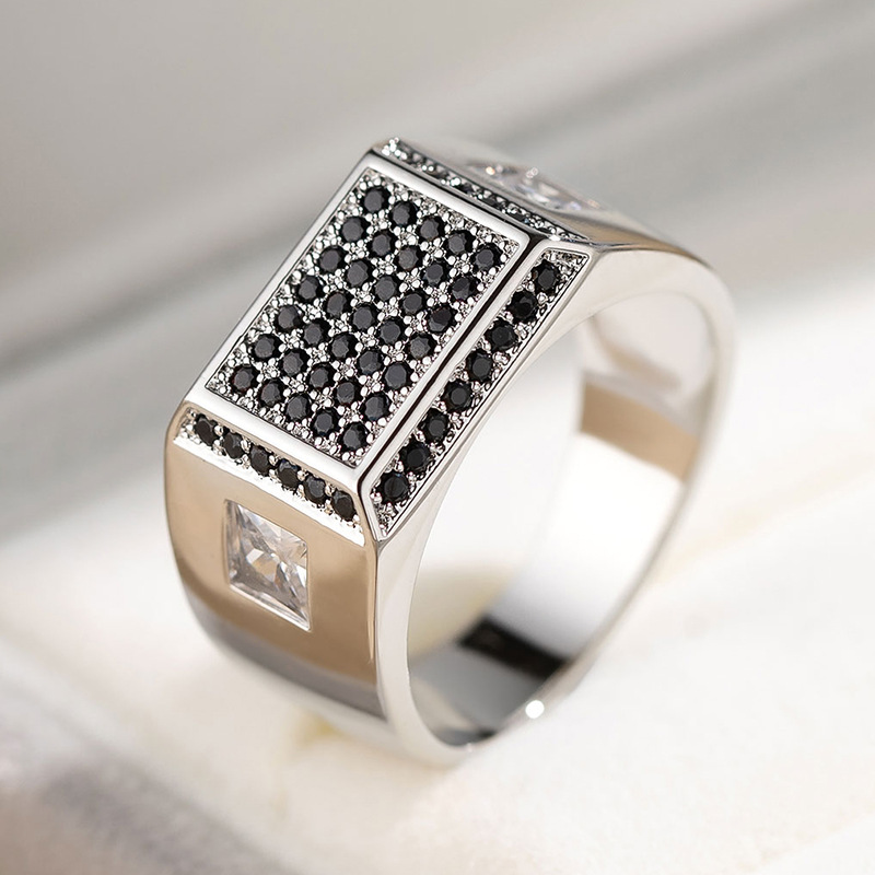 Blue Heart CZ Couple Ring Silver Tone Engagement Band