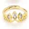 Angel Wings Sacred Heart Ring with Red Cubic Zirconia Gold Plated Jewelry