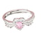 Angel Wings Sacred Heart Ring with Red Cubic Zirconia Gold Plated Jewelry