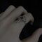 Crimson Heart Cross Open Ring – Gothic Ring for Punk Grunge & Emo Style