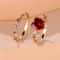Rose Gold Heart Stone Bridal Ring Set For Women With Zircon Wedding Bands 8