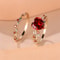 Rose Gold Heart Stone Bridal Ring Set For Women With Zircon Wedding Bands 8