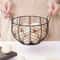 Farmhouse Egg Basket Metal Wire Kitchen Organizer with Chicken Cover