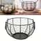 Farmhouse Egg Basket Metal Wire Kitchen Organizer with Chicken Cover