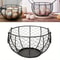 Farmhouse Egg Basket Metal Wire Kitchen Organizer with Chicken Cover