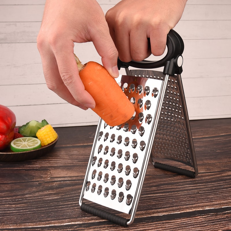 Dual Blade Vegetable Grater Potato Shredder With Storage Container And Measuring Base 4