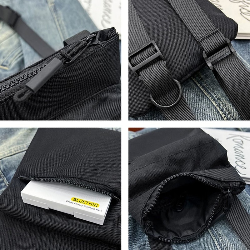 UrbanFlex Waterproof Crossbody Bag for Men & Women Lightweight Nylon Phone Shoulder Pouch