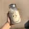 Cute Bear Glass Water Bottle Portable Cartoon Travel Cup With Lid 5