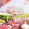 Manual Garlic Chopper & Vegetable Mincer Bowl with Stainless Steel Blades