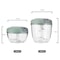 Manual Garlic Chopper & Vegetable Mincer Bowl with Stainless Steel Blades