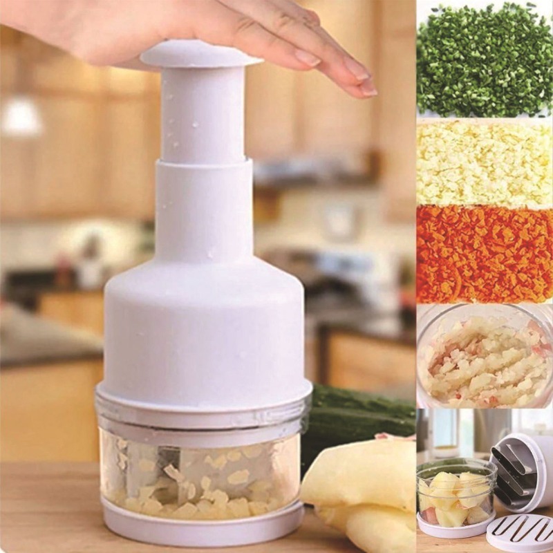 Multi-Function Vegetable Chopper and Garlic Press Kitchen Cutter Tool