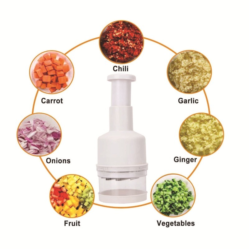 Multi-Function Vegetable Chopper and Garlic Press Kitchen Cutter Tool