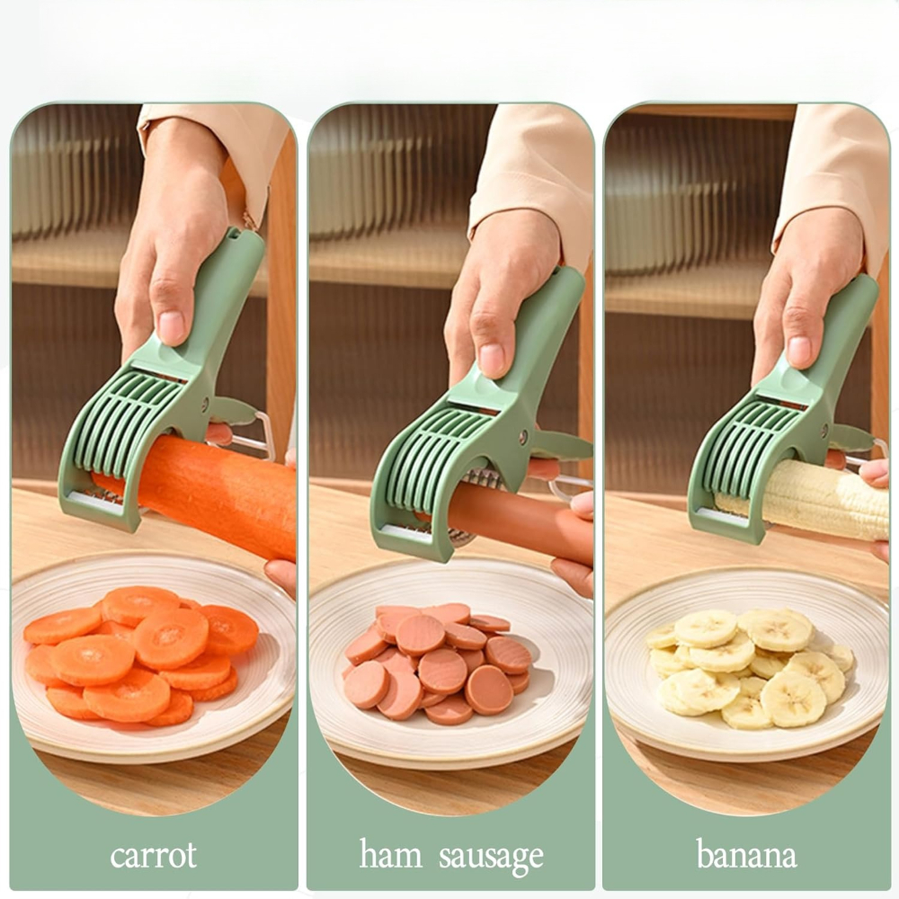 Stainless Steel Vegetable Cutter & Banana Slicer for Fast Kitchen Prep