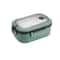 Portable Lunch Box With Fork Spoon Double Layer Food Storage Container 6
