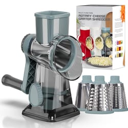 rotary cheese grater manual vegetable slicer & nut grinder for fast kitchen prep