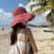 Reversible Wide Brim Sun Hat for Women with UV Protection and Windproof Beach Style