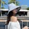 Reversible Wide Brim Sun Hat for Women with UV Protection and Windproof Beach Style