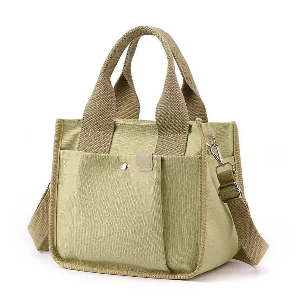 Japanese Style Canvas Tote Bag For Women Large Capacity Crossbody Shoulder Handbag 5