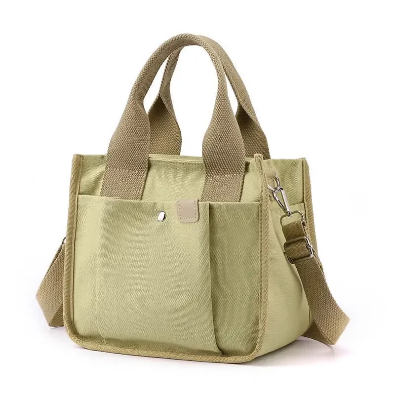 Japanese Style Canvas Tote Bag For Women Large Capacity Crossbody Shoulder Handbag 5