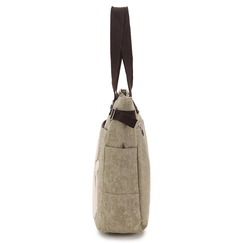 Cute Cat Canvas Tote Bag for Women Plush Kitten Shoulder Bag for School, Shopping & Daily Use